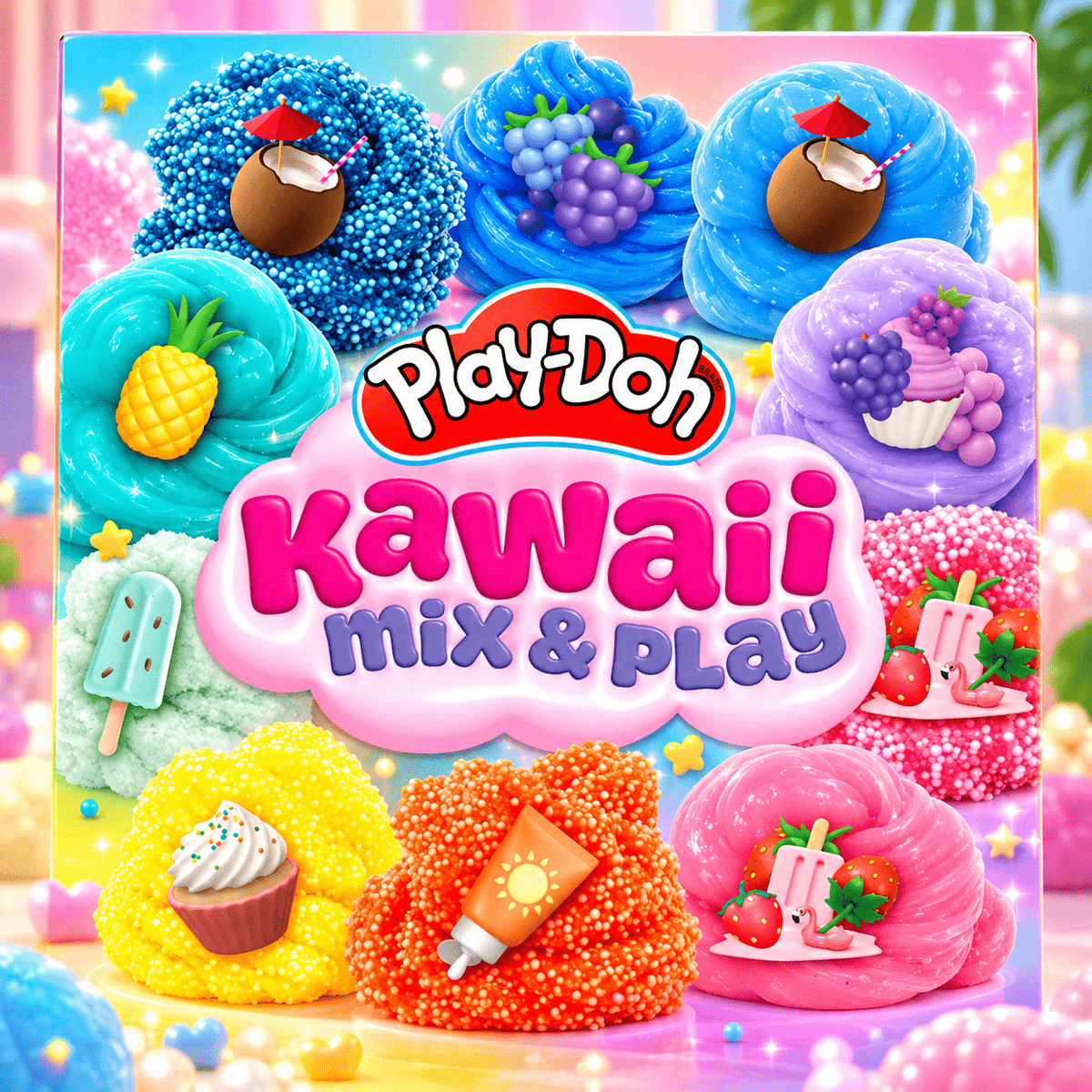 Play-Doh Mix & Play Scented Slimes, 10 pk. — Kawaii