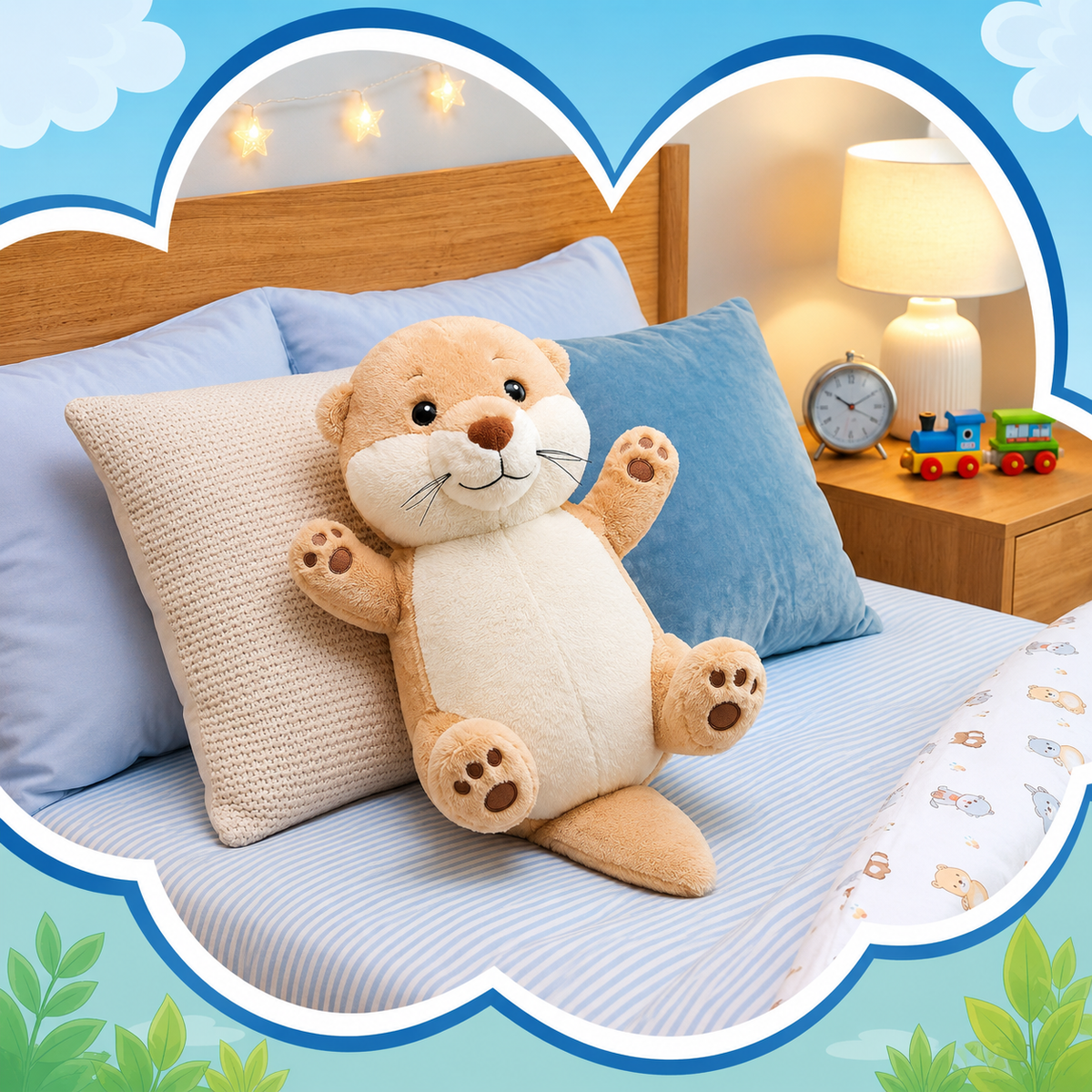 Weighted Otter Stuffed Animal, Realistic Soft Fluffy Brown Otter Plush Toy, Cuddly Plushie Pillow for Kids Adults, Bed Car Home Decor & Gift