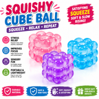 Squishy Stress Cube, High Density Stress Cube Fidget Toys, Slow Rising Sensory Stress Balls for Autism, Kids and Adults, Sugar Squishy Toys for Classroom Prizes, Cube Squishy for Party Favors (Blue)