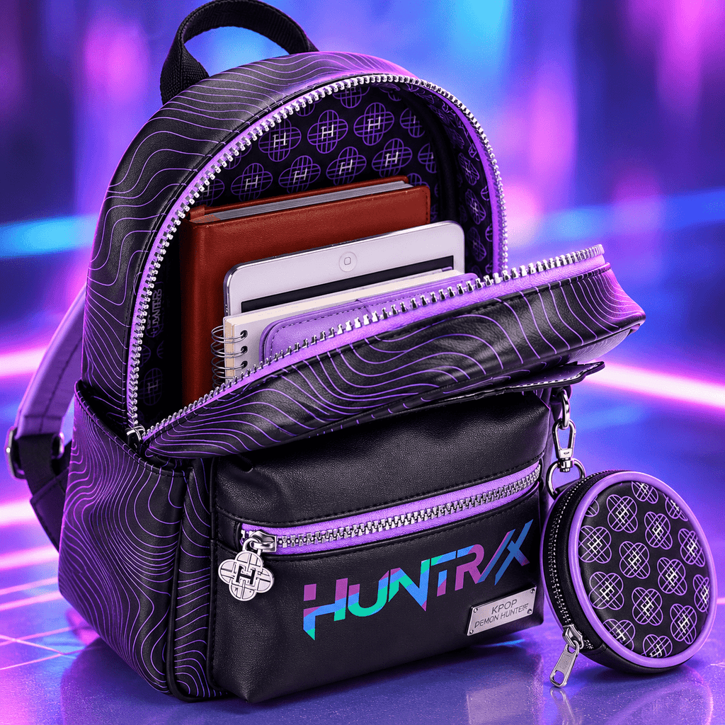 KPop Demon Hunters Mini Backpack with Matching Coin Pouch Charm