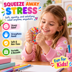 Crunchy Squishy Stress Ball Toys - Squeeze Balls Fidget Toys for Adults - Grape Noisy Squishy Ball for Relieve Stress Crunchy Sensory Toy