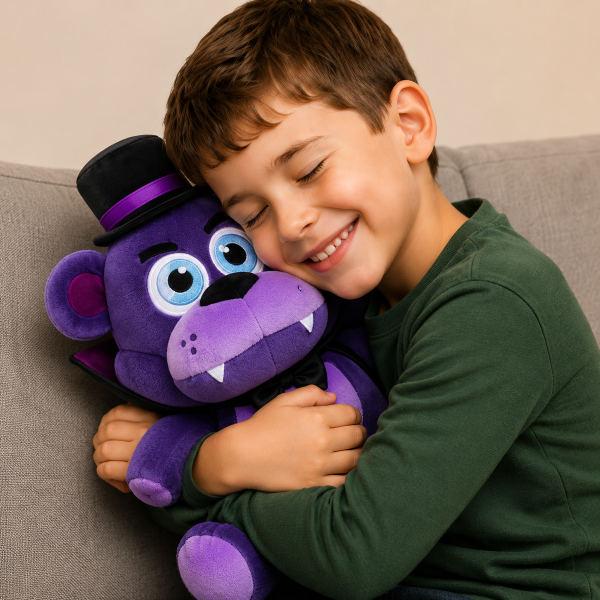 Purple Devil Bear Plush Toy – Cute Vampire Stuffed Animal with Top Hat & Cape