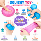 2 Pack Gumdrop Squishy Toys – Soft Sensory Squeeze Fidget Toys for Kids & Adults