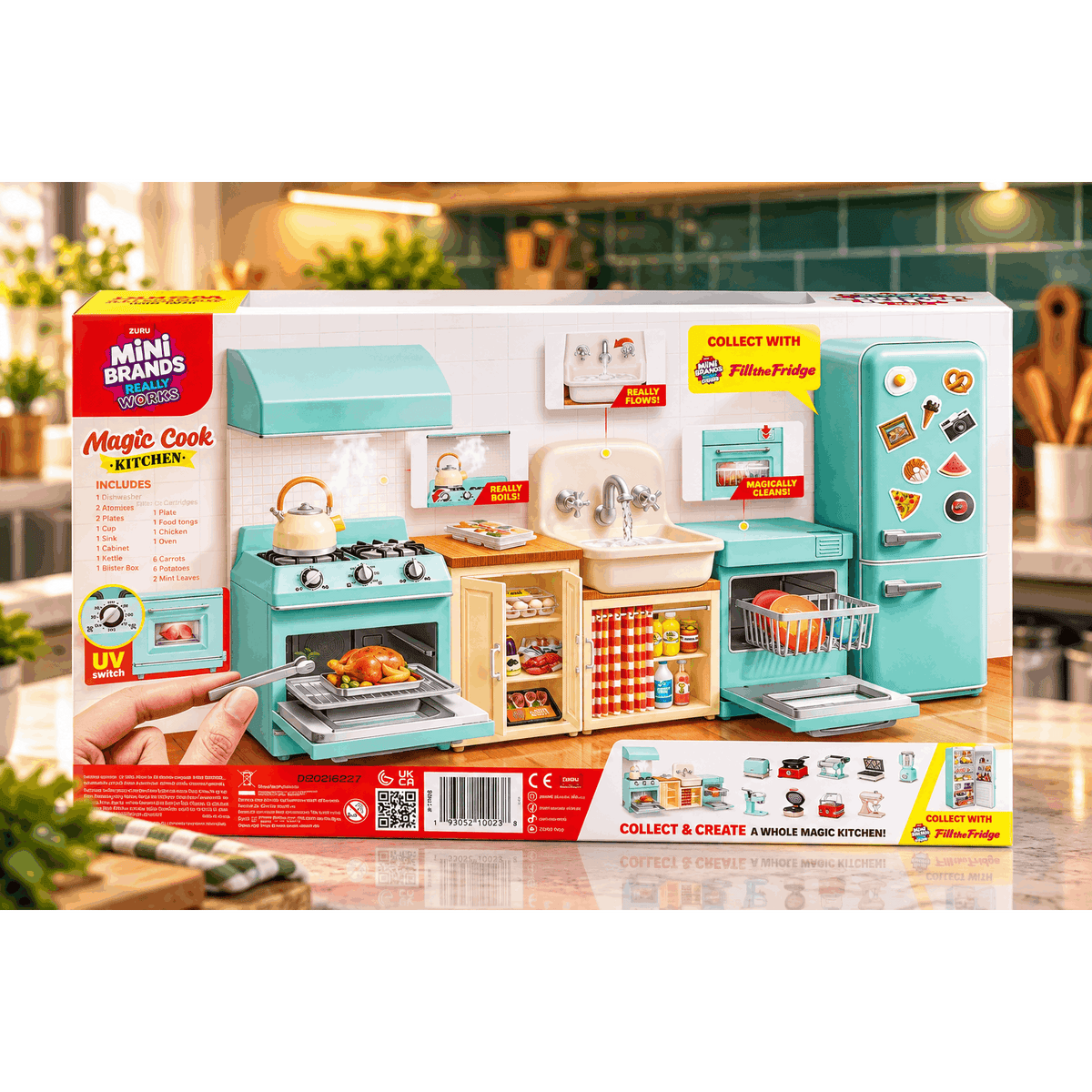 Mini Brands Magic Cook Kitchen Playset Series 1 by ZURU, Miniature Kitchen Set with Utensils & Accessories