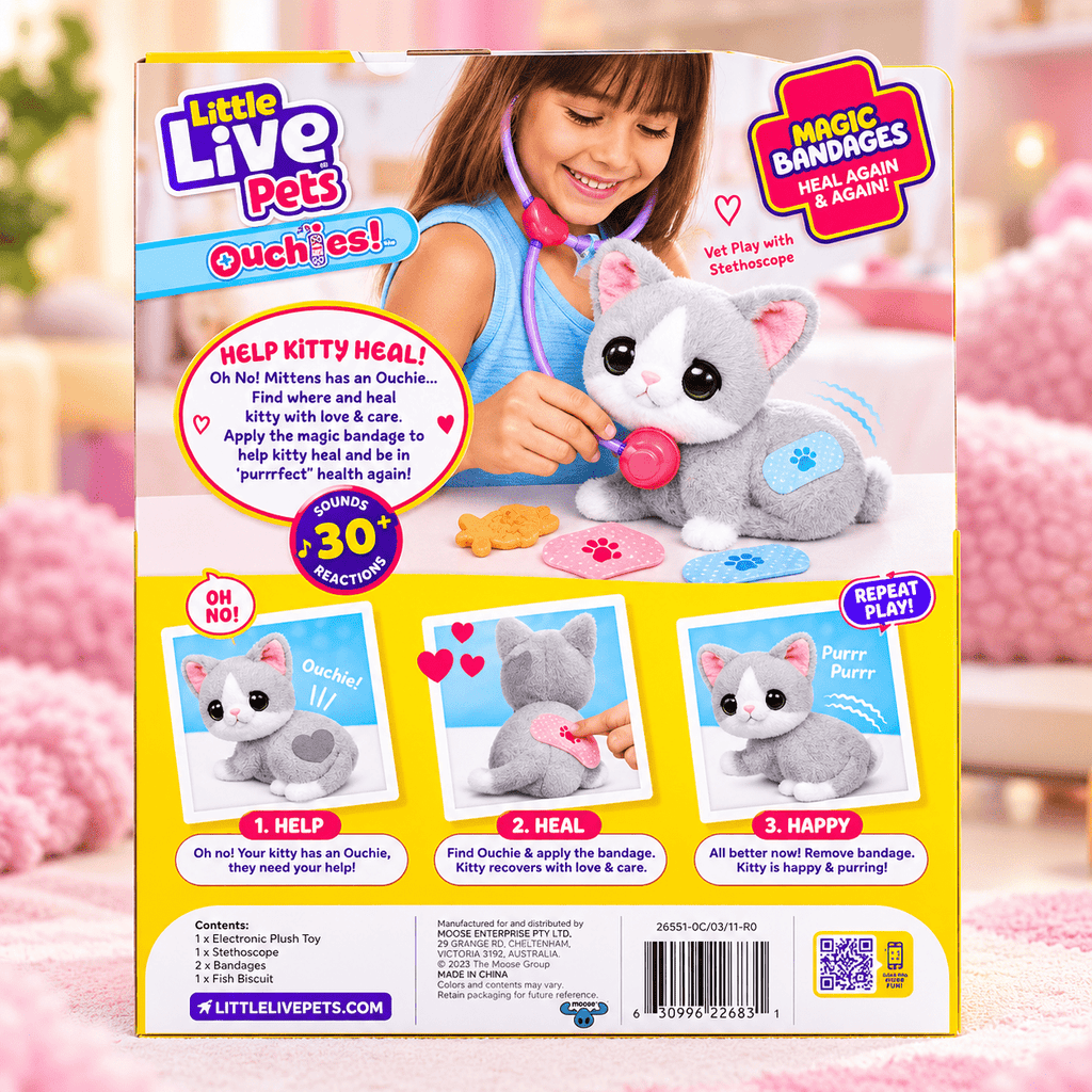 Little Live Pets Ouchies Kitten - Mittens
