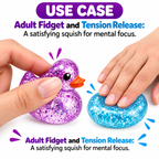 2Pcs Glitter Mini Duck Squishies - Soft Slow Rising Ducks Fidget Toys Stress Balls - Adult Relieve Anxiety Squishies Duck Stress Squeeze Toys - Suitable for Halloween - Christmas - Party Supplies
