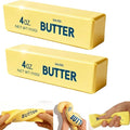 2Pcs Slow Rising Butter Squishy Toy - Squishy Butter Stick - Food Squishies Swuishy Butter Stress Ball - ﻿Butter Squishy Cheap Suitable for Adults and Children - Home - Office - Travel（Yellow）