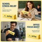 2Pcs Slow Rising Butter Squishy Toy - Squishy Butter Stick - Food Squishies Swuishy Butter Stress Ball - ﻿Butter Squishy Cheap Suitable for Adults and Children - Home - Office - Travel（Yellow）
