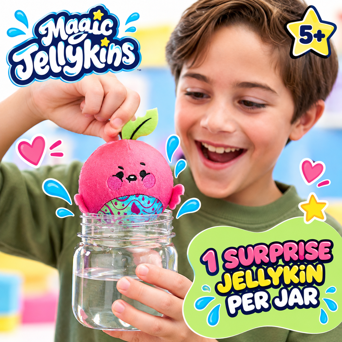 Magic Jellykins Water-Activated 3-Inch Surprise Toys 2-Pack - Exclusive Color-Changing Toy Truck - Water Table Playset - Authentic Details - Pretend Play Gifts..