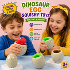 3 PCS Set Squishes Toy – Evil Dinosaur Pop Out Eggs Squeeze Toys | Sensory Fidget & Stress Relief for Kids & Adults