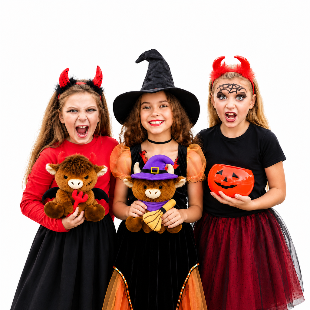 Highland Cow Stuffed Animal – Cute Devil Cow Plush Toy Gift