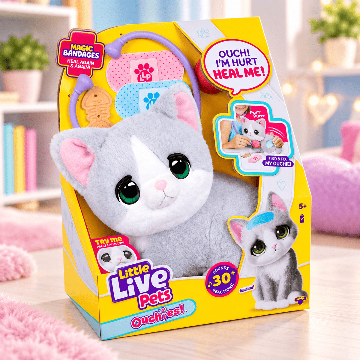 Little Live Pets Ouchies Kitten - Mittens