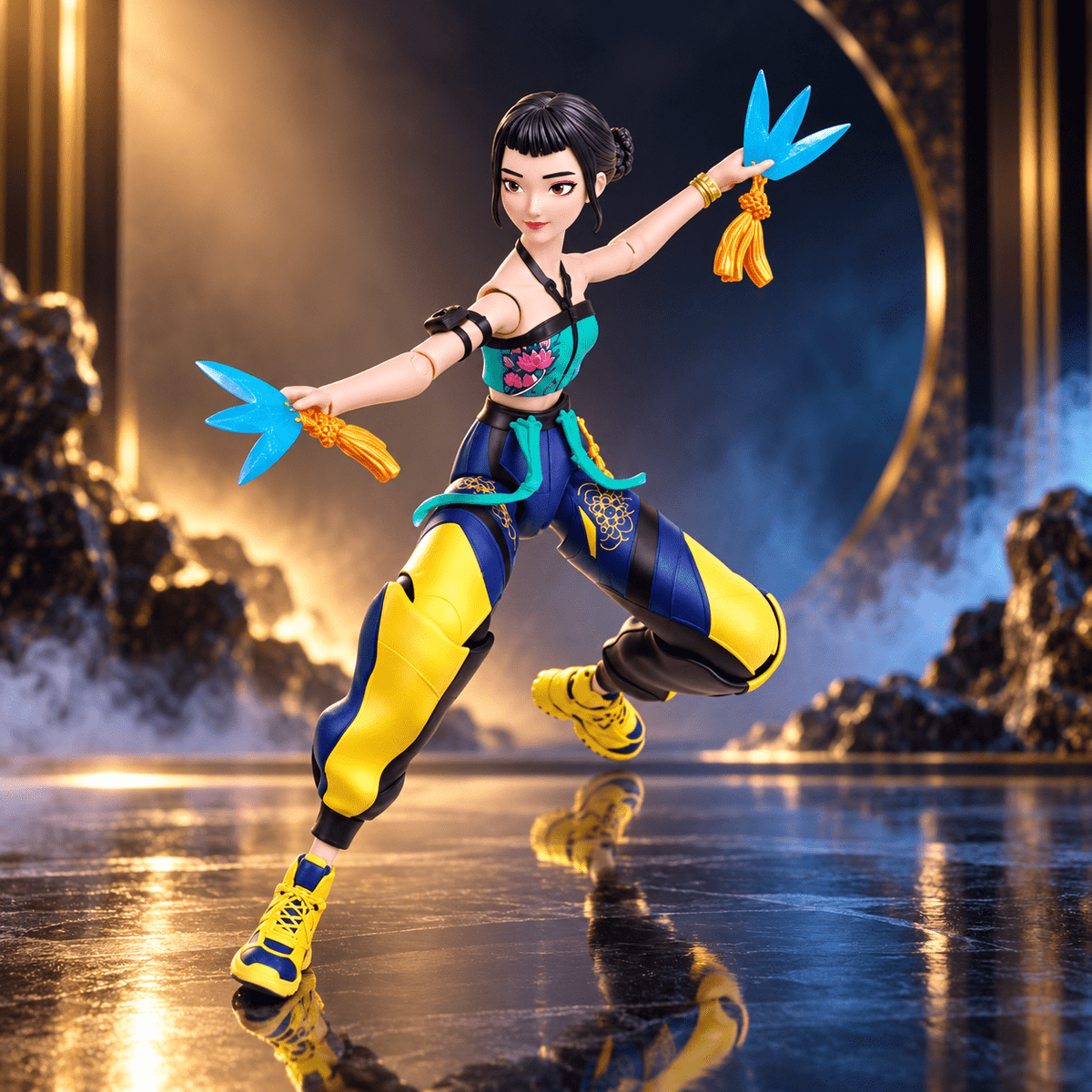 KPop Demon Hunters HUNTR/X Zoey 5.6-inch Action Figure with Accessories & Swappable Faces