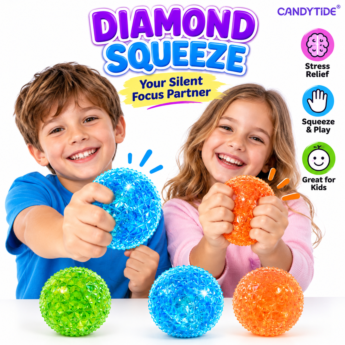 Diamond Squishy Fidget Toys - Slow Rising Kids Squishy Toys - Sensory Toys