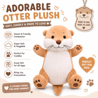 Weighted Otter Stuffed Animal, Realistic Soft Fluffy Brown Otter Plush Toy, Cuddly Plushie Pillow for Kids Adults, Bed Car Home Decor & Gift
