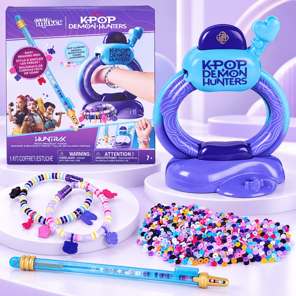 Cool Maker KPop Demon Hunters Bracelet Maker Set with 1200 Beads – 2-Pack Combo, Ages 7+