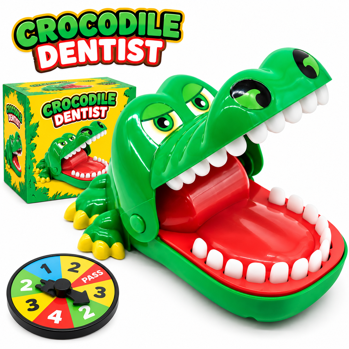 Upgraded Crocodile Teeth Dentist Game For Kids, Alligator Push Teeth Down - Funny Board Game
