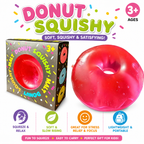 4 PCS Squishy Toy Set – Donut, Apple, Strawberry & Colorful Cube Sensory Squeeze Toys