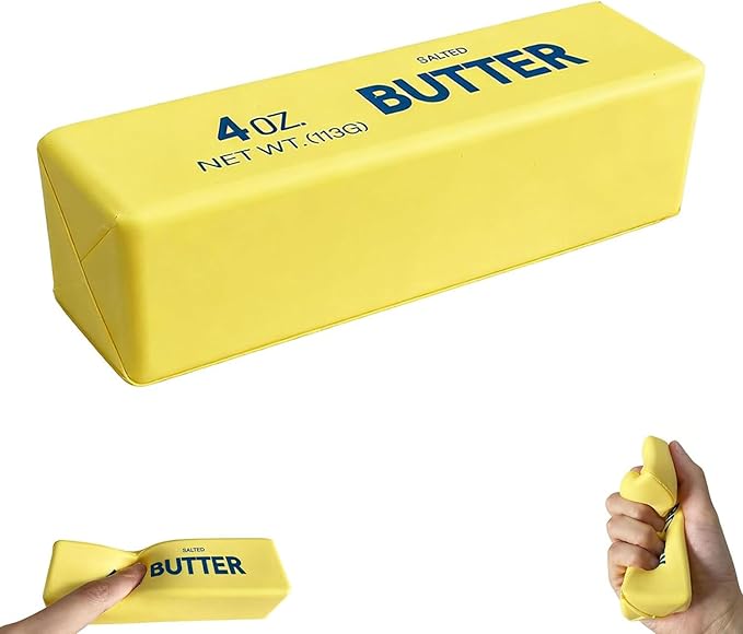 Cheese Squishy Toy - Slow-Rising Cheese Squishy Squeeze Block - Stress Balls for Adults - Stress & Anxiety Relief Fidget Gift - Stress-Relief Set for the Office and Classroom (4PCS)