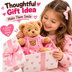 Soft Teddy Bear Stuffed Animals - 11.8'' Teddy Bear Plush Toy Wearing Sweater Birthday Christmas Valentine’s Day Gift for Kids Girlfriend (Pink)