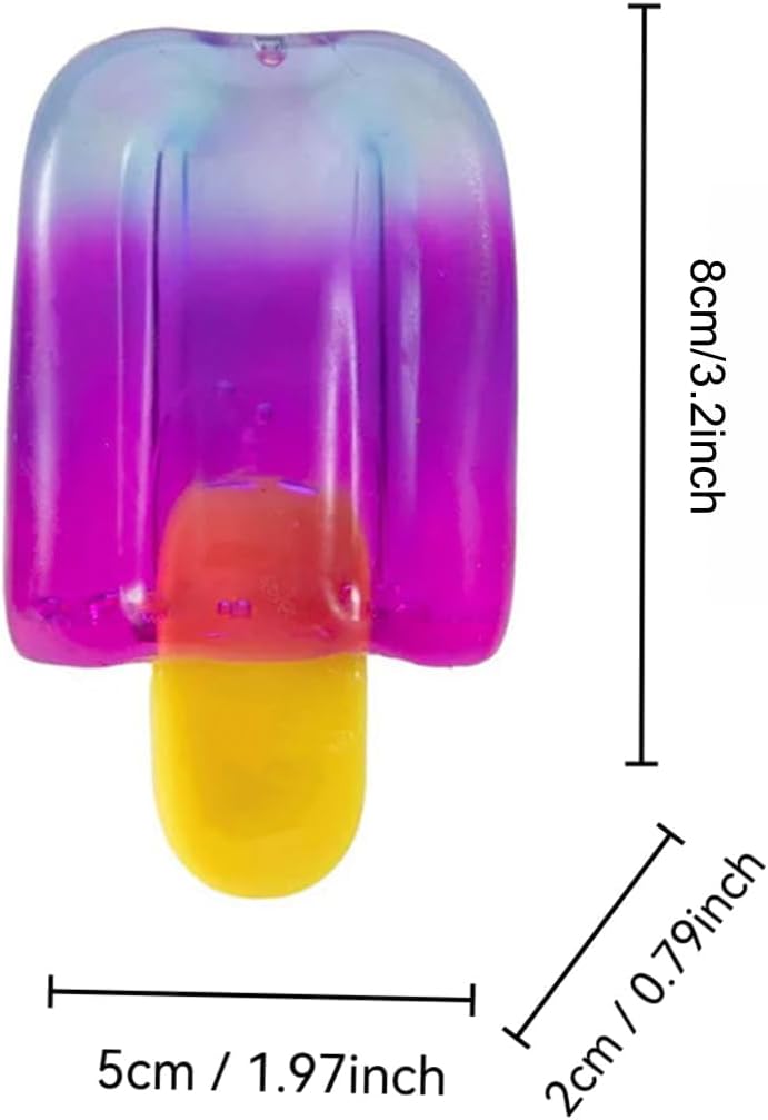 Ice Cream Squishy Toy - Summer Sensory Stress Relief Squeeze Popsicle