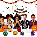 8pcs Halloween Squishy Toys,Stress Balls for Kids Stress Relief Halloween Party Favors-Trick or Treats Classroom Prizes Goodie Bag Fillers