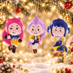KPop Demon Hunters HUNTR/X Holiday Ornament Collection – Rumi, Mira & Zoey Character Tree Decorations, Complete 3-Piece Set