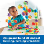 Learning Resources Gears! Gears! Gears! Super Building Toy Set, STEM Toys, Construction Toys, Gears for Kids, 150 Pieces, Ages 3+, Blue