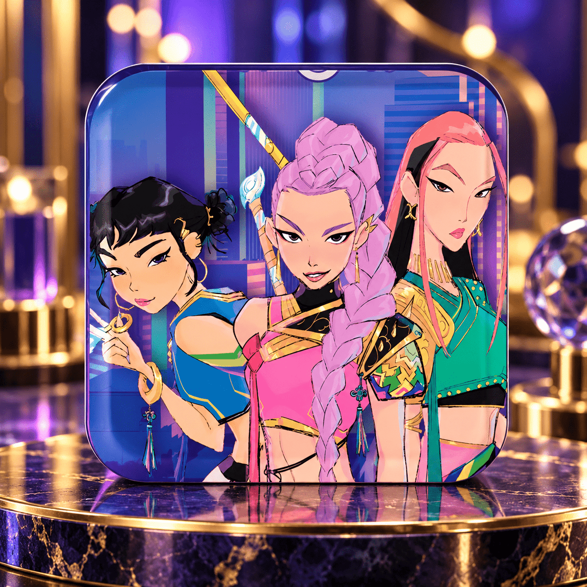 KPop Demon Hunters 50-Piece Kids' Jigsaw Puzzle Tin