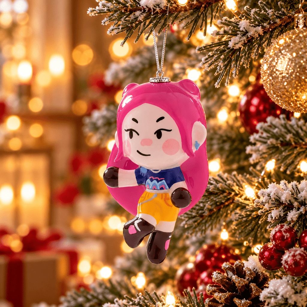 KPop Demon Hunters HUNTR/X Character Holiday Tree Decoration – Collectible Ornament, Choose Rumi, Mira or Zoey — Zoey