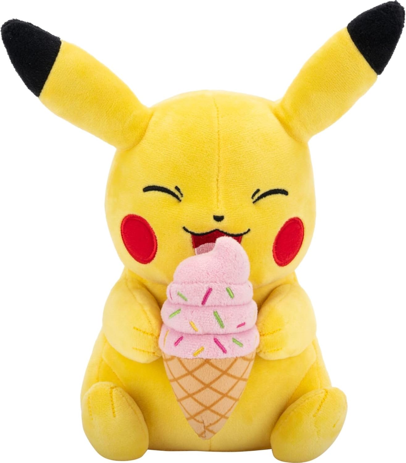 Pikachu Plush with Ice Cream - 8-Inch Pikachu Plush with Unique Accessory
