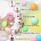 12 Pcs Stress Balls Set for Adults and Kids - Squishy Ball Sensory Fidget Toys for Anxiety Relief - Squeeze Ball Party Favors Bulk Pack - Classroom Prize - Birthday Halloween