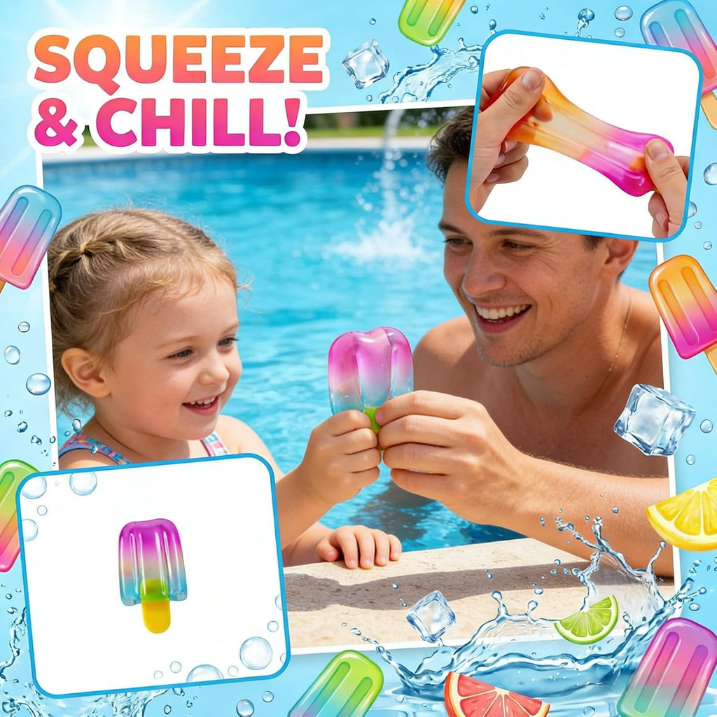 Ice Cream Squishy Toy - Summer Sensory Stress Relief Squeeze Popsicle