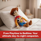 Jay Franco Kids Toy Story Plush Pillow Buddy - Large Ultra-Soft Stuffed Plushie & Cozy Pillow, Official Licensed Product, 24 Inches, Multi - Toy Story Woody