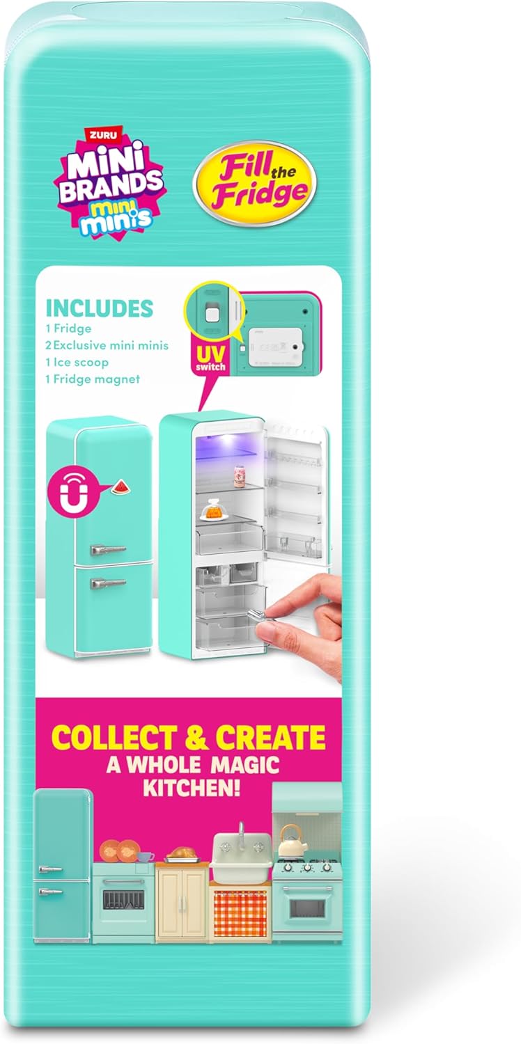 ZURU Mini Brands Fill the Fridge Mini Fridge Playset 1 Fridge 2 Capsules