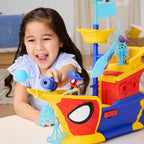 Spidey and HIS Amazing Friends Marvel Water-Webs Webs Ahoy Bubble Pirate Ship Toy, 3-Inch Action Figures & Boat Playset, Super Hero Toys, 3+ Years