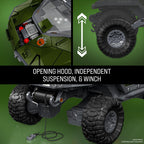 Mattel Brick Shop Hot Wheels Elite Series Halo Building Set, UNSC M12 Warthog with 935 Pieces, Realistic Details and Custom Decals, Adult Collectors
