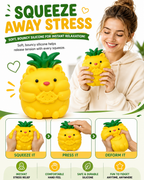 Pineapple Bear Squishy Toy – Cute Squeeze Fidget Toy for Kids & Adults