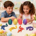 4PCS 3D Printed Dragon Eggs - 3D Printer Articulated Crystal Dragon Toys for Kids - Cool Dinosaur Eggs Fidget Toys for Teens - Stocking Stuffers for Kids - Easter Christmas Birthday Gifts for Boys Girls