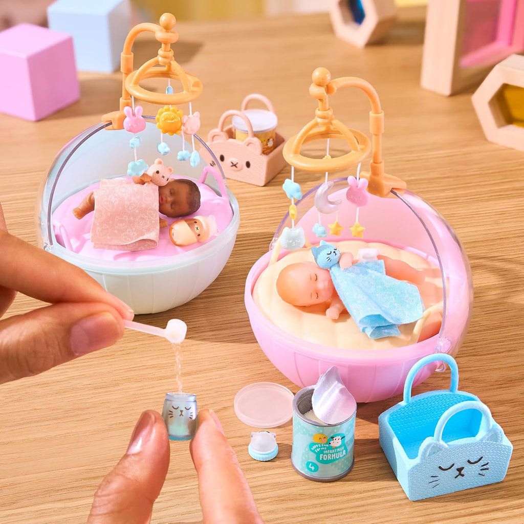 MGA's Miniverse Make It Mini Real Baby Nurture - Blind Packaging - Baby Care Themed Mini Collectibles - 8 Styles Including Rare Twins - Collectors, 8+