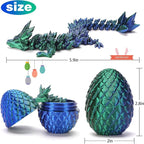 4PCS 3D Printed Dragon Eggs - 3D Printer Articulated Crystal Dragon Toys for Kids - Cool Dinosaur Eggs Fidget Toys for Teens - Stocking Stuffers for Kids - Easter Christmas Birthday Gifts for Boys Girls