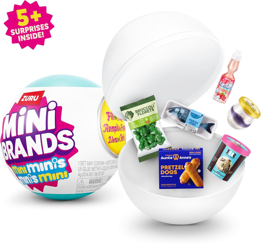 ZURU Mini Brands Fill the Fridge Mini Fridge Playset 1 Fridge 2 Capsules