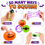 3Pcs Halloween Squishy Stress Ball Glow in The Dark Squeeze Ball Fidget Toy