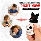 6Pcs Halloween Skull Stress Balls-Skull Squeeze Toy with Relieves Stress