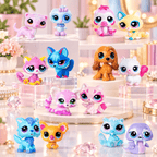 Littlest Pet Shop Deluxe Surprise Reveal Collectible Figures Divas on the Go – 6pc