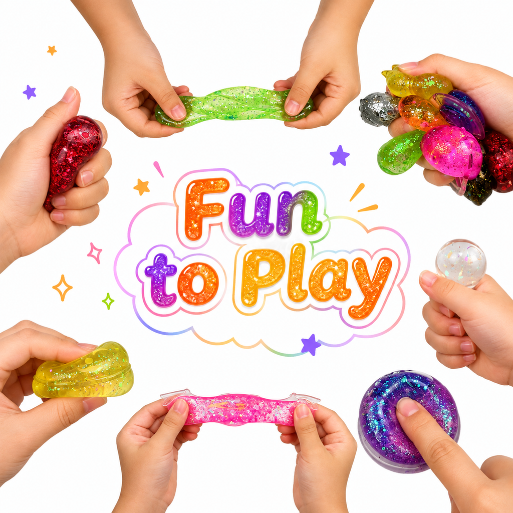 12 Pack Halloween Stress Balls Glitter Squishy Squeeze Toys Sensory Fidget Toys for Kids Stress Relief Halloween Party Favors Halloween Treat Bags Gifts