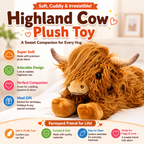 Highland Cow Stuffed Animal – Microwavable Heatable & Coolable Lavender Scented Plush