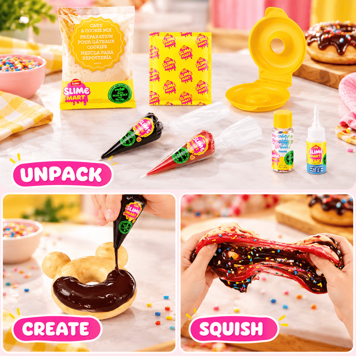 Slime Mart Disney Shopping Bag Winnie the Pooh Donuts by ZURU – DIY Slime Kit, Pack of 2 — 2 Pack