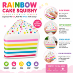 Cake Squishy, Slow Rising Cake Squeeze Fidget Sensory Toy Giant Layer Cake Soft Relief Squishy for Adults Birthday Gift Party Favor (1pcs)