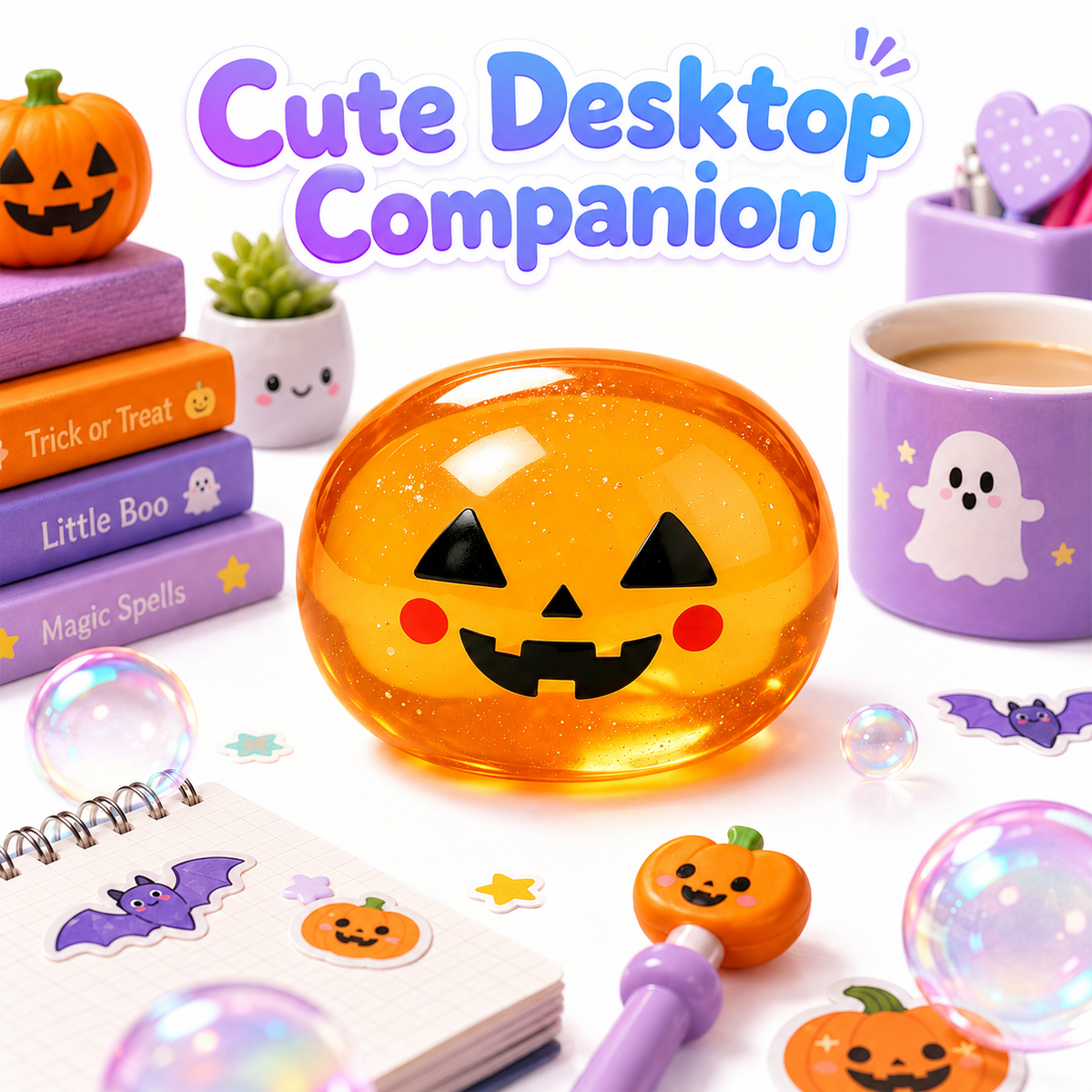 Halloween Spooky Ghost Ball-Halloween Baozi Squeeze with Box-Stress Relief Fidget Sensory for Anxiety Relief
